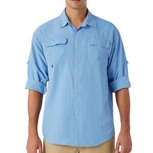 Naviskin Men’s Long Sleeve Button-Up UV Protection Shirt 50+ UPF Size XXL NWT
